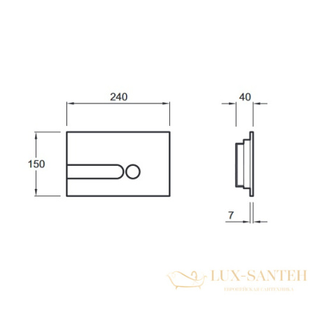 смывная клавиша jacob delafon e4326-38r, хром/велюр