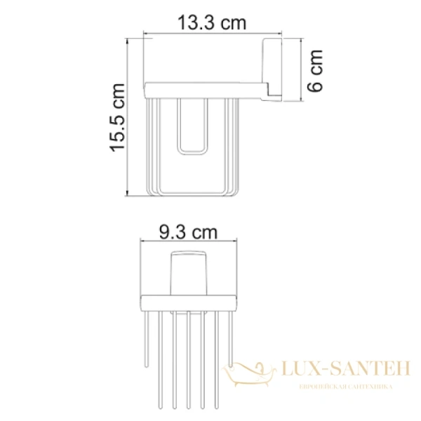 держатель освежителя воздуха wasserkraft exter k-5245, светлая бронза