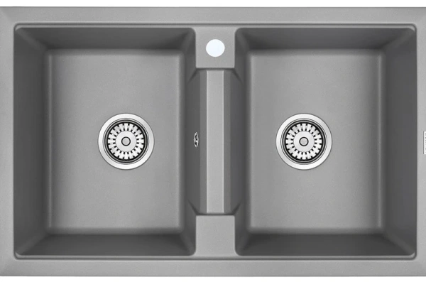 кухонная мойка paulmark zwilling pm238150-grm, серый металлик