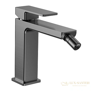 смеситель для биде aquame savona aqm6816gm, без донного клапана, оружейная сталь брашированная