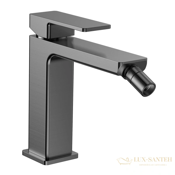 смеситель для биде aquame savona aqm6816gm, без донного клапана, оружейная сталь брашированная