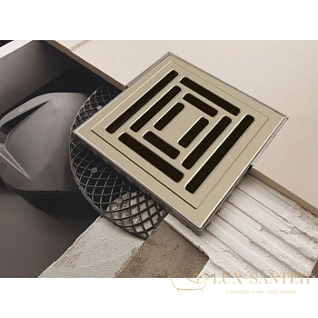 душевой трап berges platz uno 090169 99x99/50 мм, матовый хром