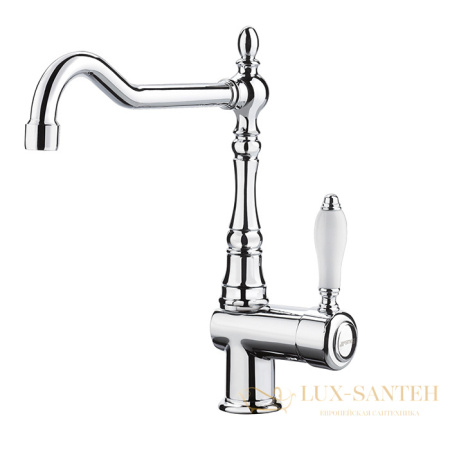 смеситель для кухни herend fima carlo frattini kitchen, f5417ncr, споворотный излив, хром