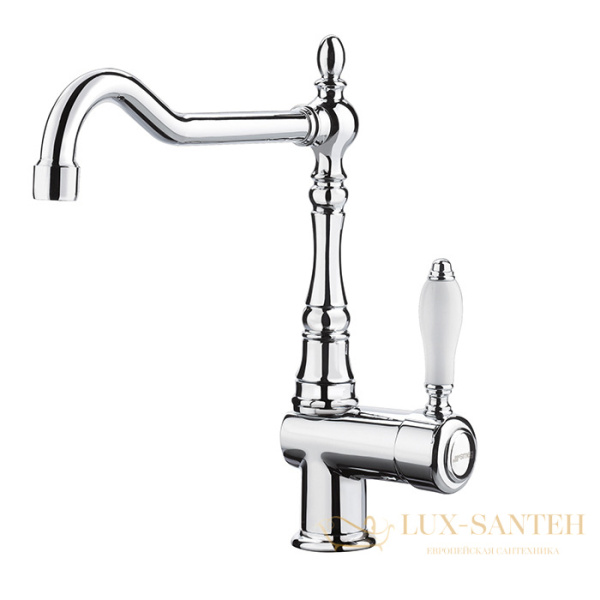 смеситель для кухни herend fima carlo frattini kitchen, f5417ncr, споворотный излив, хром