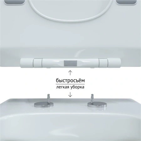 подвесной безободковый унитаз berges floe 082121 с сиденьем микролифт, белый