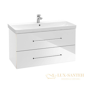 тумба под раковину villeroy & boch avento a892 00 b4 980x514x452 мм, crystal white