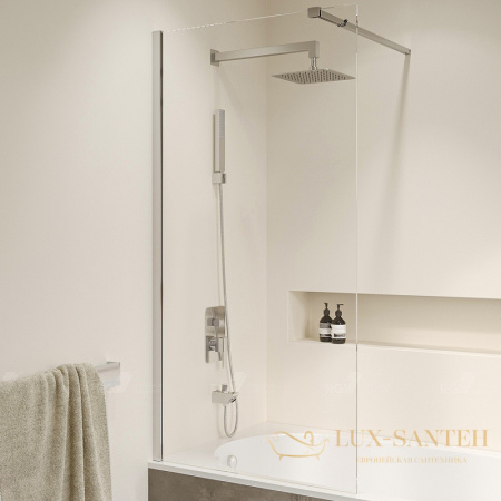 шторка rgw screens 35115206-11 на ванну sc-052 60x150, профиль хром, стекло прозрачное