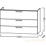 тумба jacob delafon odeon rive gauche eb2535-r5-e10 120 см, квебекский дуб