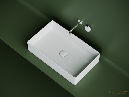 раковина накладная ceramica nova element cn6070, 601*361*130 мм, белый