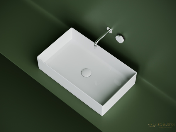 раковина накладная ceramica nova element cn6070, 601*361*130 мм, белый