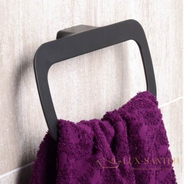 полотенцедержатель-кольцо wasserkraft elbe k-7260, черный