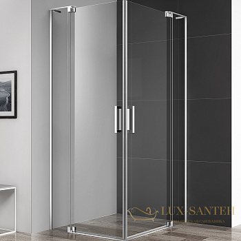душевой уголок cezares slider slider-a-2-70/80-c-cr 80x80 профиль хром, стекло прозрачное
