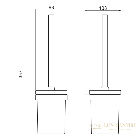 ерш timo petruma 15261/03, черный матовый
