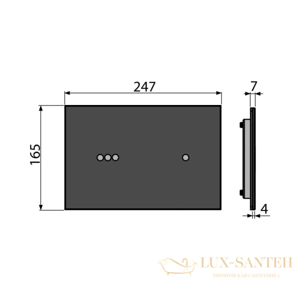 сенсорная кнопка alcaplast night light-3-slim