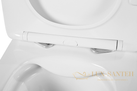 подвесной унитаз belbagno marmi bb052chr/bb052sc с сиденьем микролифт, белый