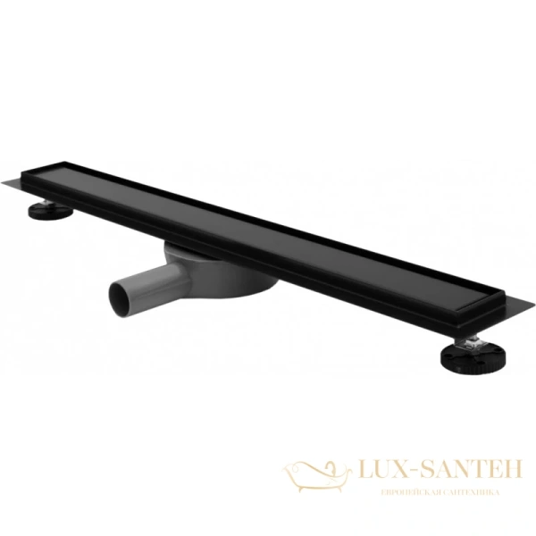 душевой канал rea neo&pure pro rea-g0999 500 мм 2 в 1 с основой под плитку, черный матовый