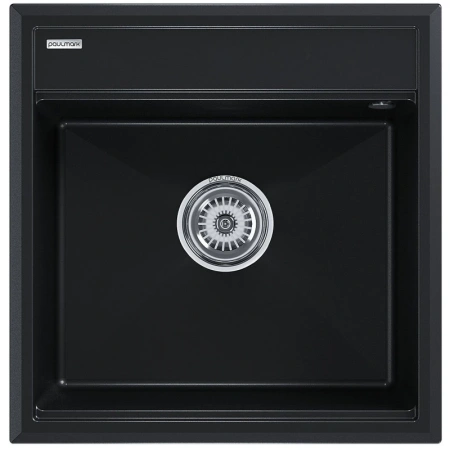 кухонная мойка paulmark stepia pm115051-blm, черный металлик