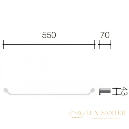 полотенцедержатель schein watteau 12812 55 см, хром