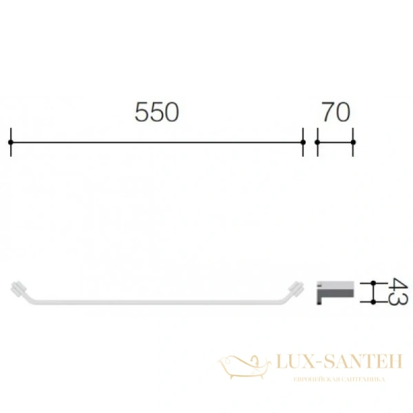 полотенцедержатель schein watteau 12812 55 см, хром