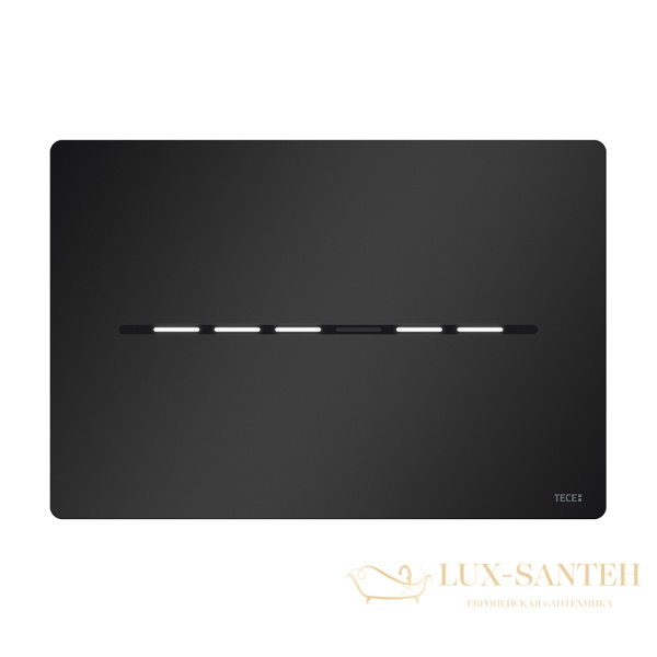 металлическая панель смыва для унитаза tecesolid с бесконтактной активацией, батарея 6 в, черный матовый, 9240465