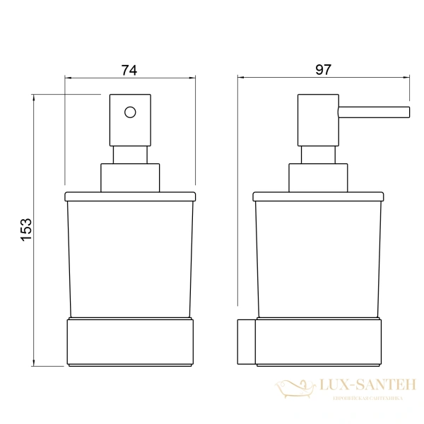 дозатор timo selene 14039/03, черный матовый