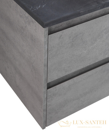 тумба под раковину belbagno kraft kraft-800-2c-so-cg 80 см подвесная, cemento grigio
