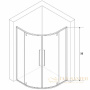 душевой уголок rgw stilvoll 06325300-14 sv-53-b 100х100, профиль черный, стекло прозрачное