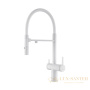 смеситель для кухни под фильтр с гибким изливом paulmark gravity gr213888-wh, белый матовый