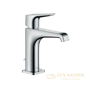 смеситель для раковины однорычажный, axor citterio 36110000, с донным клапаном, хром