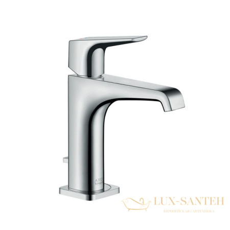 смеситель для раковины однорычажный, axor citterio 36110000, с донным клапаном, хром