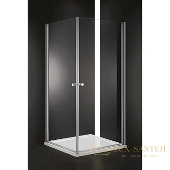 душевой уголок cezares elena-a-2 elena-w-a-2-90-p-cr 90x90 см, стекло рифленое