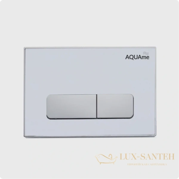 панель смыва aquame, aqm4104w, белый/хром