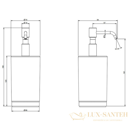дозатор для жидкого мыла настольный gessi emporio 38839.149, finox brushed nickel