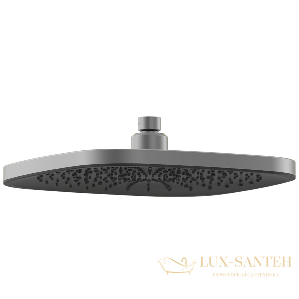 верхний душ 255 мм, с настенным держателем aqueduto chuva aqdschu1045, оружейная сталь