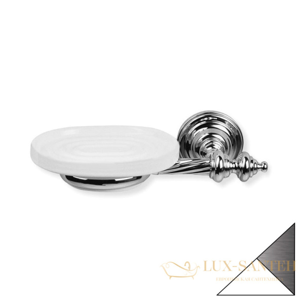 мыльница керамическая stil haus giunone g09(03) настенная, хром-белый