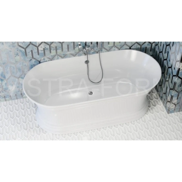 ванна astra-form шарм 01010017 из литого мрамора 170х80 см, белый