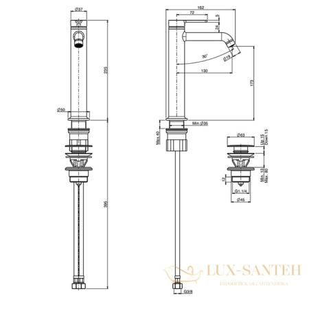 смеситель для раковины, fima carlo frattini snap, f3111lsn, никель брашированный