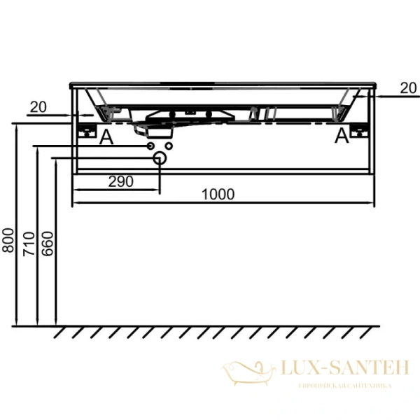тумба jacob delafon odeon rive gauche eb2516-r9-n18 100 см, белый
