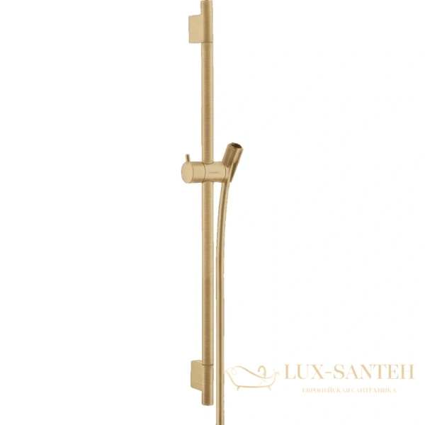 штанга для душа 65 см со шлангом hansgrohe unica 28632140, шлифованная бронза