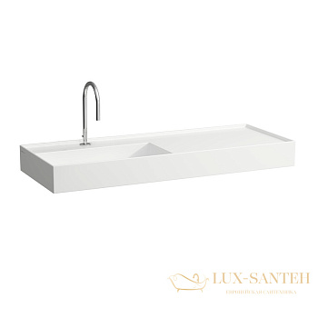 раковина laufen kartell by 8.1333.2.000.111.1 универсальная 120 см, белый глянцевый