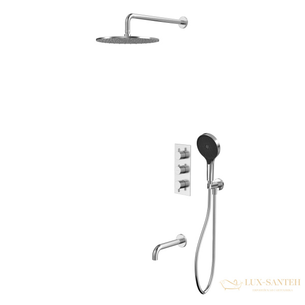 термостатическая система для ванны скрытого монтажа whitecross y yset11topnib никель брашированный