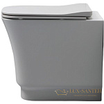 Напольный безободковый унитаз White Ceramic Idea W1000105 51x35x43 см, черный матовый