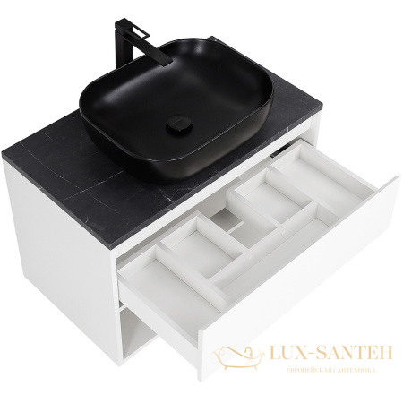 тумба под раковину belbagno kraft kraft-800-1c-so-bo 80 см подвесная, bianco opaco