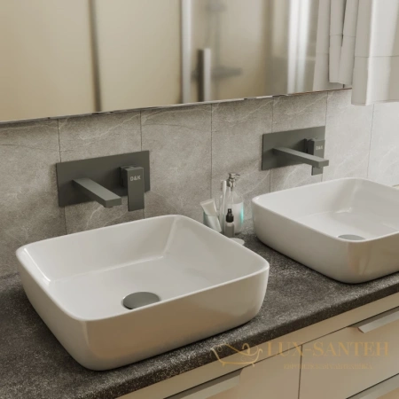 смеситель для раковины d&k bayern.liszt da1514406 встраиваемый, серый графит