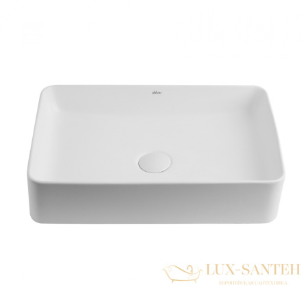 раковина накладная abber rechteck ac2207mw, 51х34.5 см, белый матовый