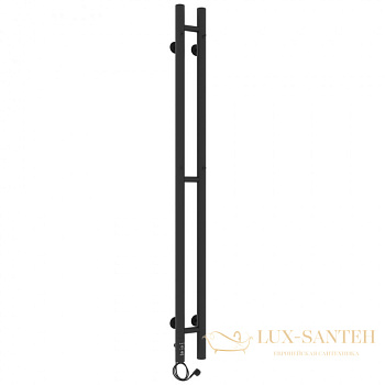 полотенцесушитель с/т laris прайм дуэт чкч 80/1200, левый тэн 73207634 ru, черный