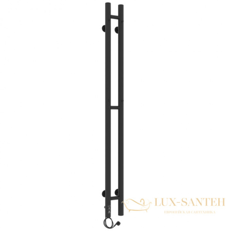 полотенцесушитель с/т laris прайм дуэт чкч 80/1200, левый тэн 73207634 ru, черный