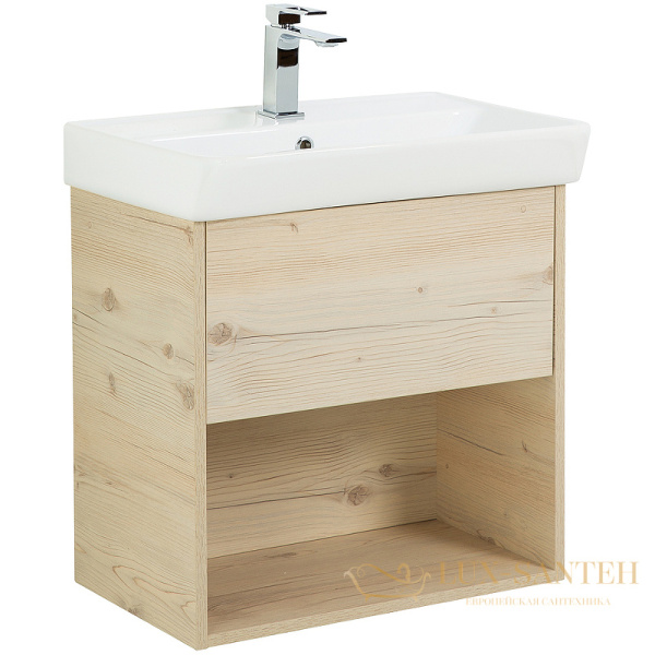 тумба под раковину belbagno neon neon-500-1c-so-pb 50 см подвесная, pino bianco