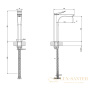 смеситель для раковины высокий gessi rilievo 59010.279, white cn