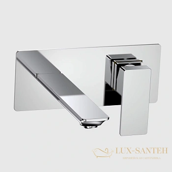 смеситель для раковины встраиваемый aquame savona aqm6815cr, с внутренней частью, без донного клапана, хром